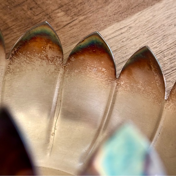 Vintage Reed & Barton silver-plated lotus flower frog Tarnished 3 Piece Set - Picture 7 of 12